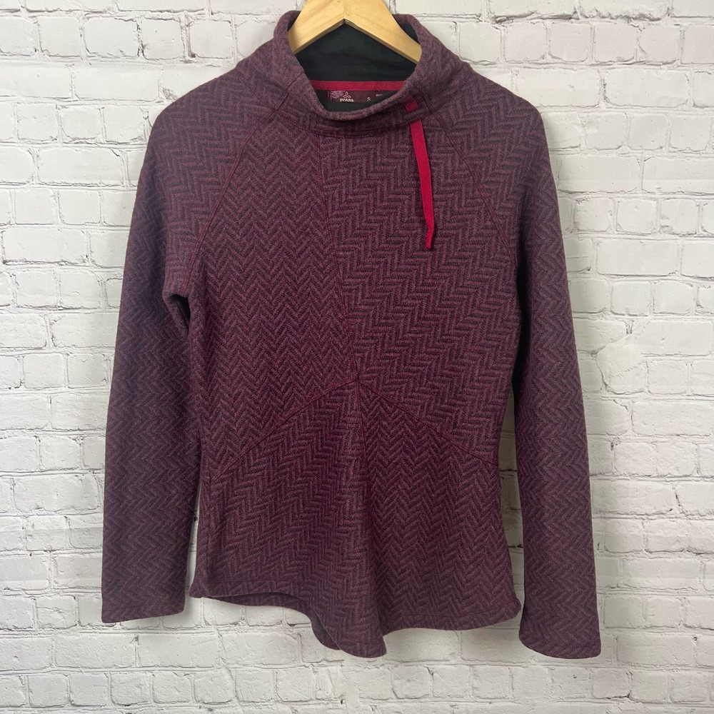 Prana fitted Wool blend long sleeve Sweater Fleece lined S
